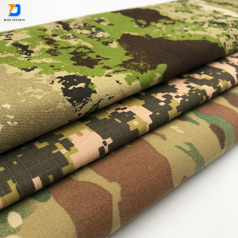Jinda Textiles good quality Heavy TC and Cotton textile twill and canvas and rip stop fabric for industrial vest uniform fabrics