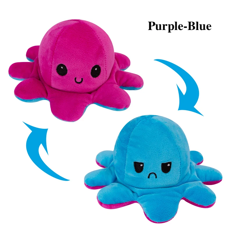 Reversible Plush Fashion Soft Kids Stuff Toy Filp The Octopus