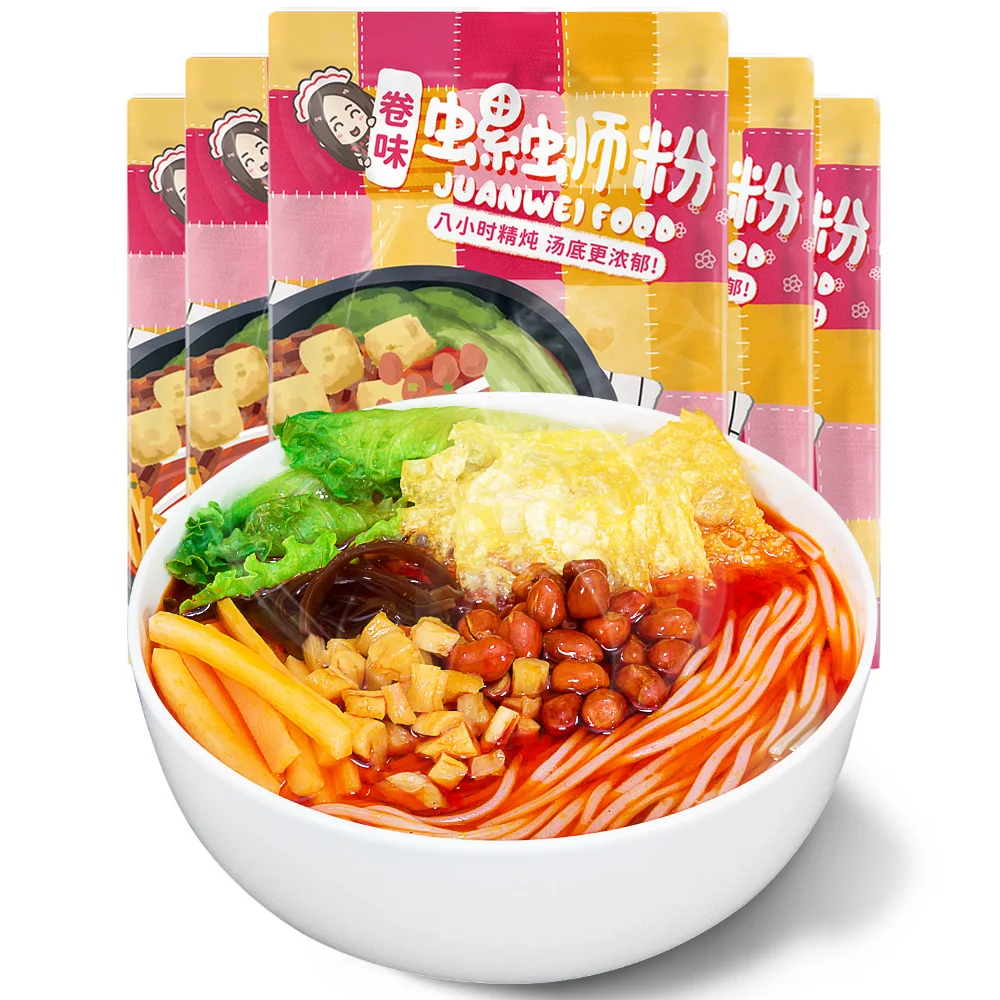 
Bagged Spicy Instant Noodles Chinese Food Liuzhou Luosifen Luosi Hot And Sour River Snails Rice Noodle Snack Drop Shipping 300g 