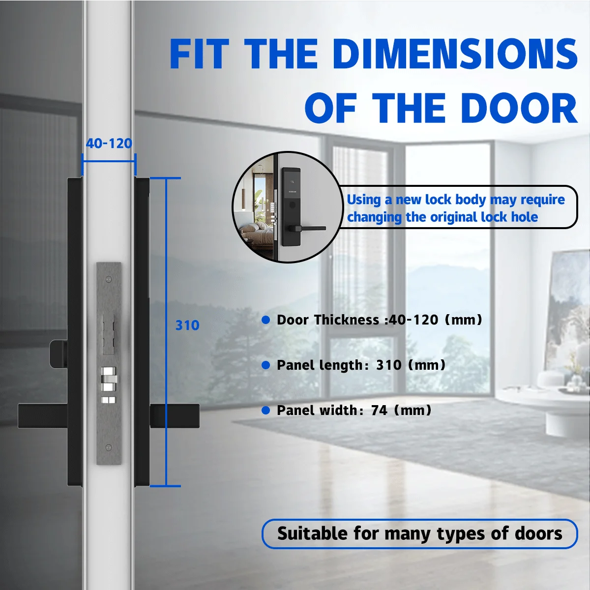 Goodum Aluminum Alloy Security Door Lock System Brass Door Hotel Entry Card Encoder Memory Card Data Storage Door Security Locks