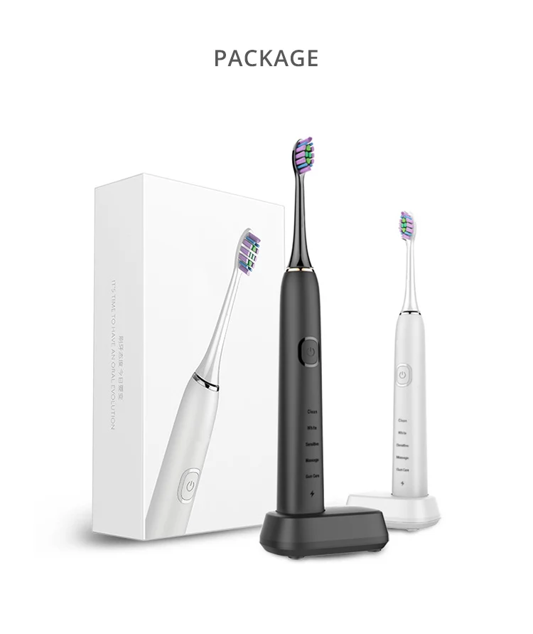 Or-Care Portable Whitening Sonic Electrical Rechargeable Toothbrush with Wireless Charger