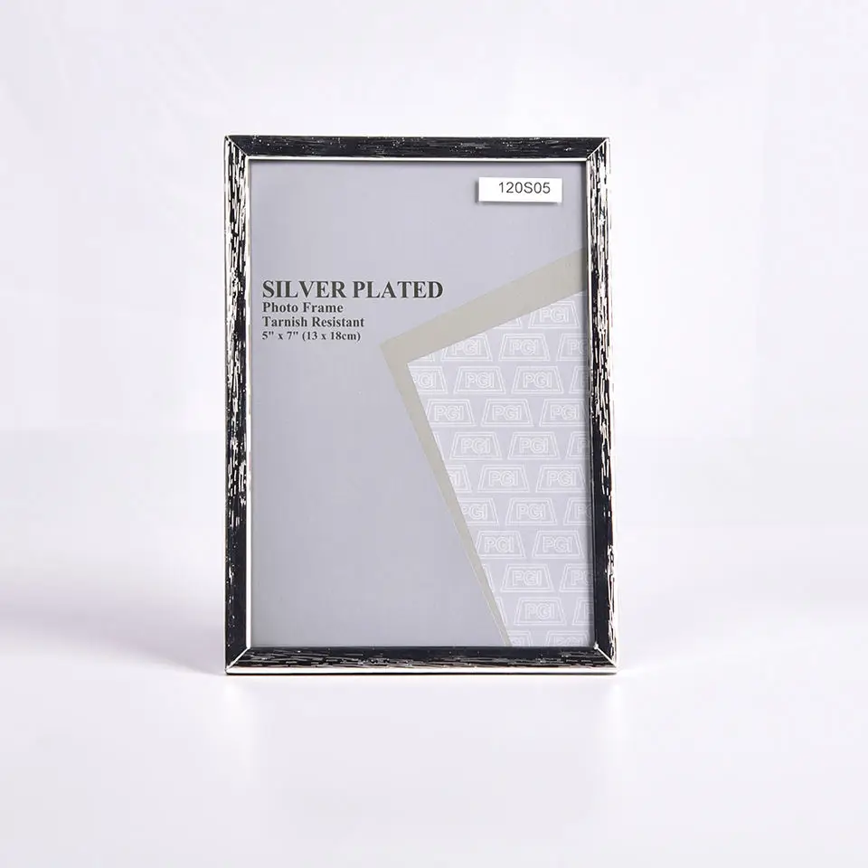 Latest Design Tabletop Stand 5x7 Sterling Metal Satin glossy Silver Picture Photo Frame