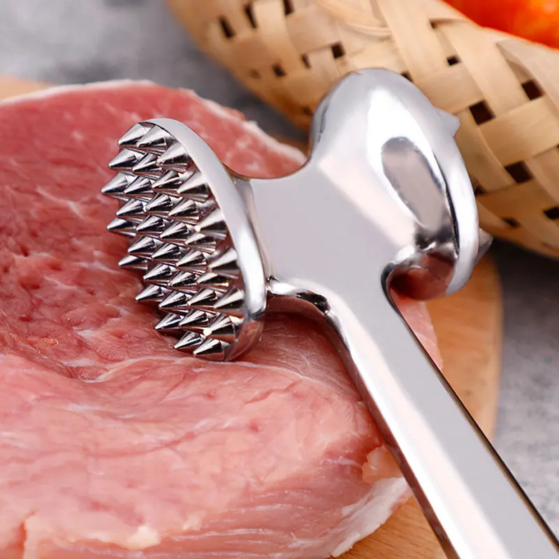 2022 Kitchen tools Zinc alloy loose meat hammer beef hammer steak hammer double side knock tender meat mince meat beater