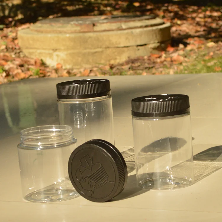 Customizable Nice Quality Reusable Plastic Jars 6 oz 8 oz 10 oz 12 oz With Child Resistance