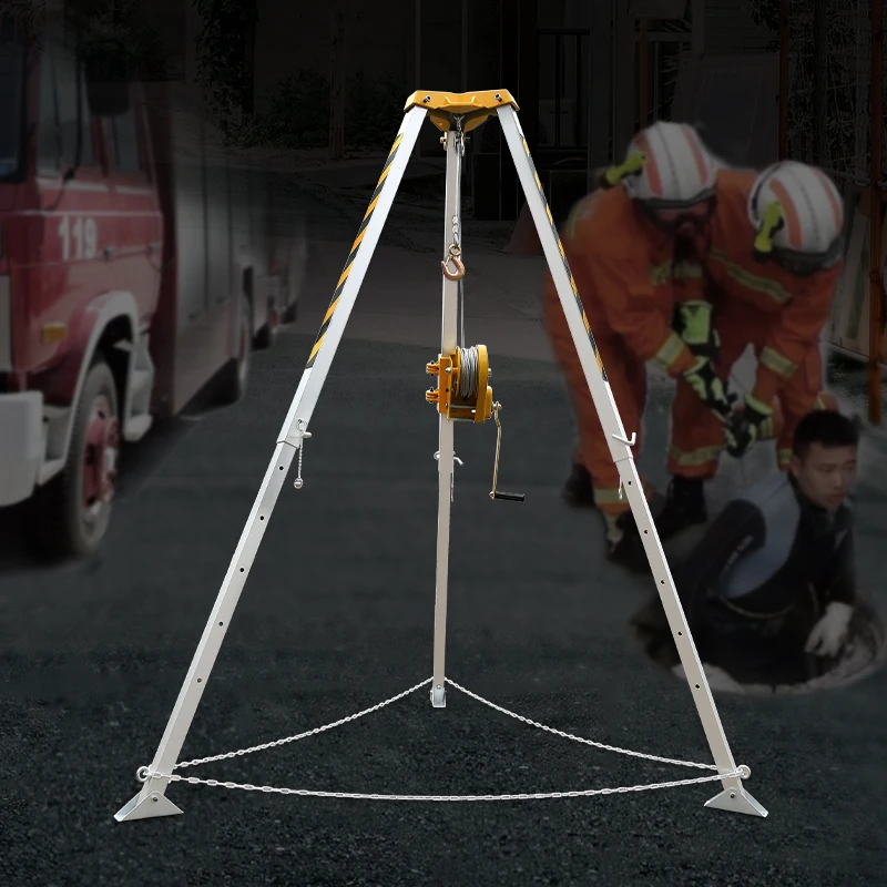 XINDA Aluminum Tripod with Retractable Winch for Rescue Lifting  Fire Fighting