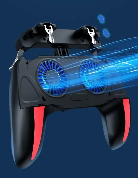 
H10 Gamepad for PUBG Controller Double Cool Fan 5000mAh Power Bank Game Controller Joystick Android IOS Mobile Gamepad 
