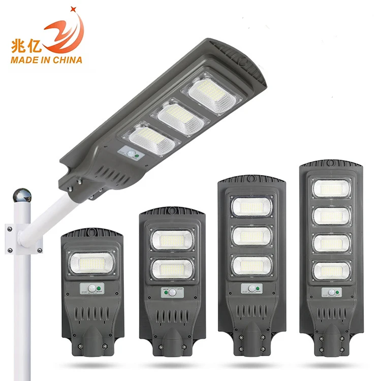Cheap Road Highway Lighting Lamp Plastic Lens 60 90 120 150 180 Watt All In One Led Solar Energy Panel Street Light