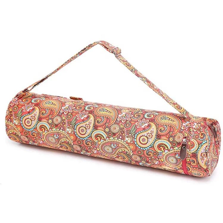 New eco friendly custom Printed private label canvas tote yoga mat bag for gym manufacturers