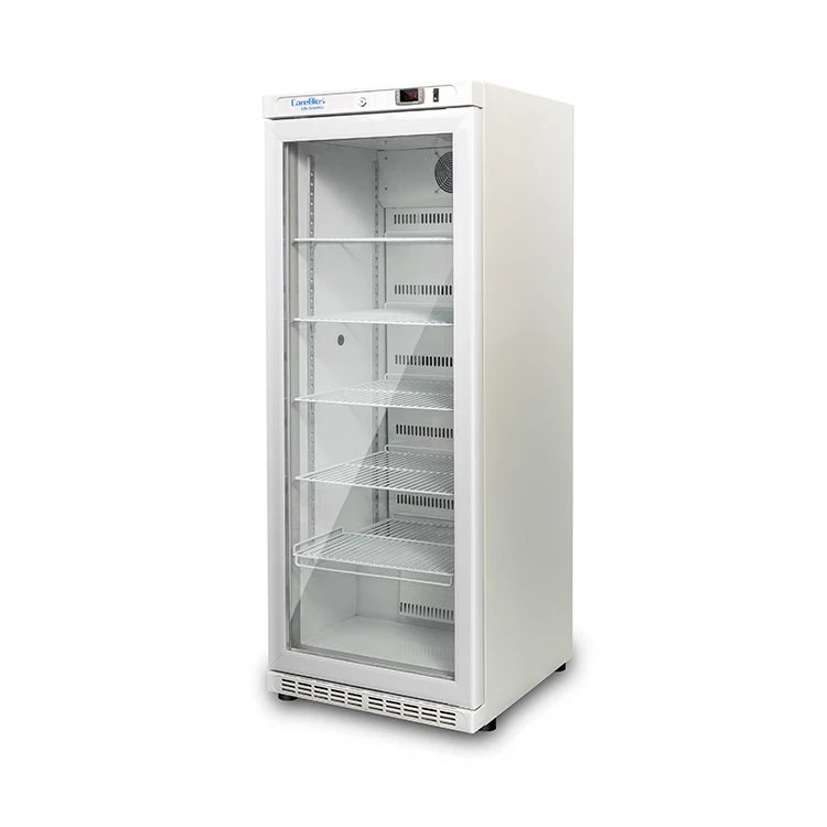 Vertical type 2~8 degree vaccine laboratory pharmacy medical cryotherapy equipment refrigerator