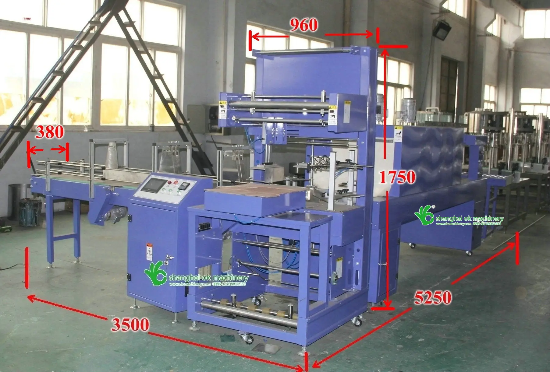 Full Automatic Water / Beverage Film Shrink Wrapping Machine For Pet Bottle