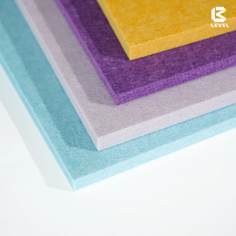 Leveltech Colorful 100% Recyclab Material Decorative Wall Panel Polyester Fiber Acoustic Panel