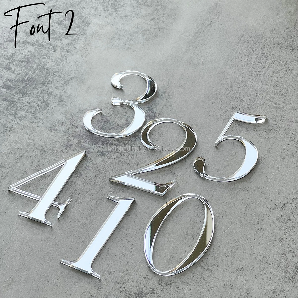 Manufacturer customized Acrylic Numbers, Cake Charms, Table Numbers, Gold Acrylic Numbers, Wedding Table Numbers