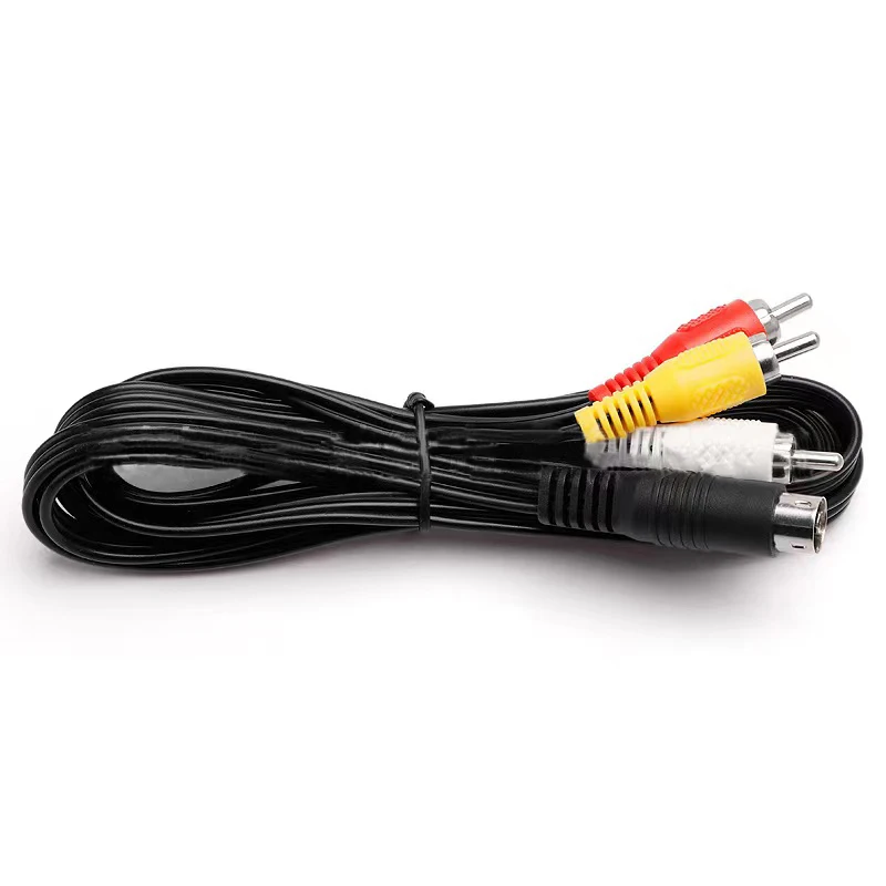Hot Sale Durable 9Pin 1.8M 6ft Audio Video AV Cable For Sega Saturn AV RCA Connection Cord
