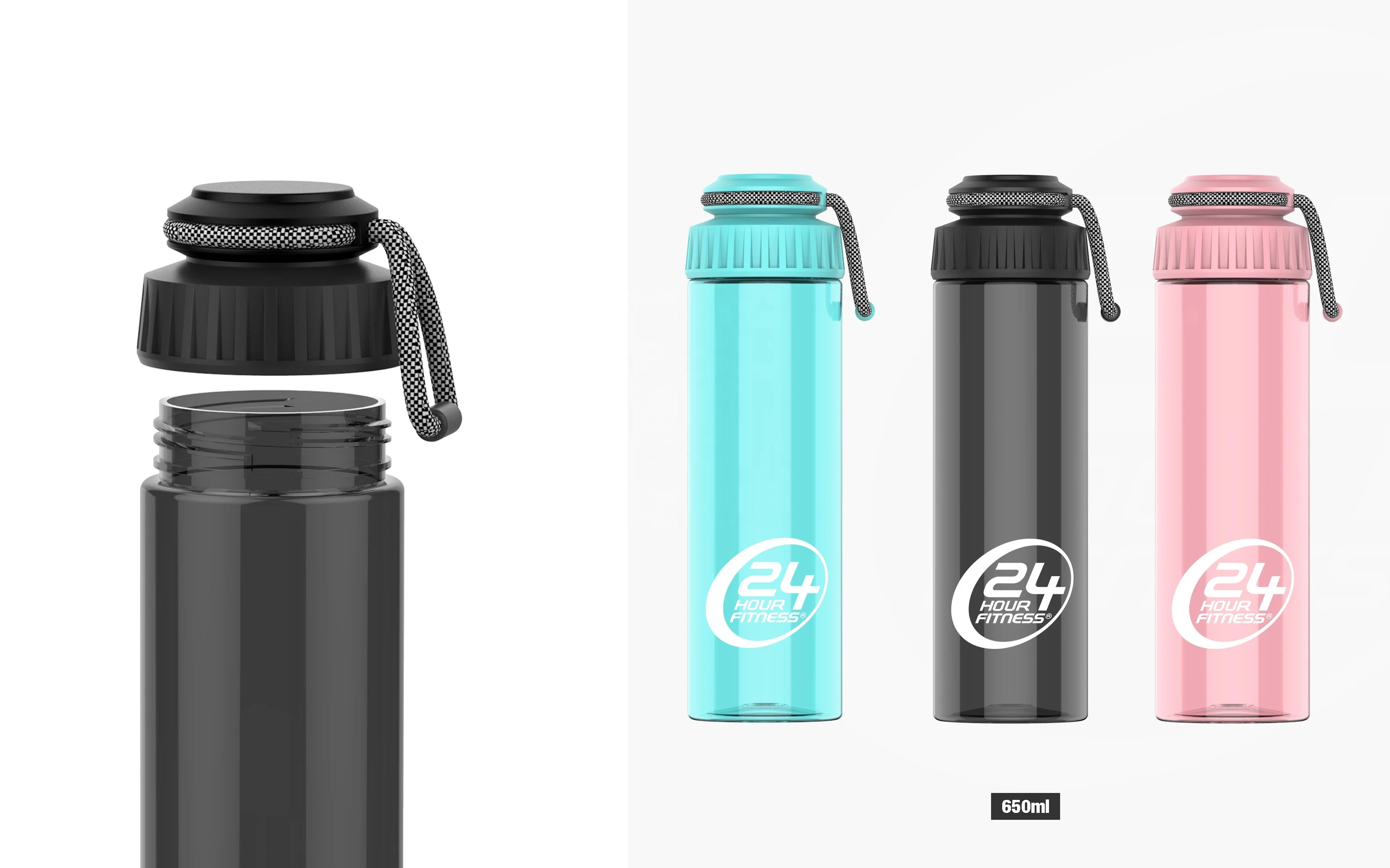 2023 Popular Easy Carrying Rope Two Ways of Drinking Leak Proof BPA Free Tritan sports Water Bottle