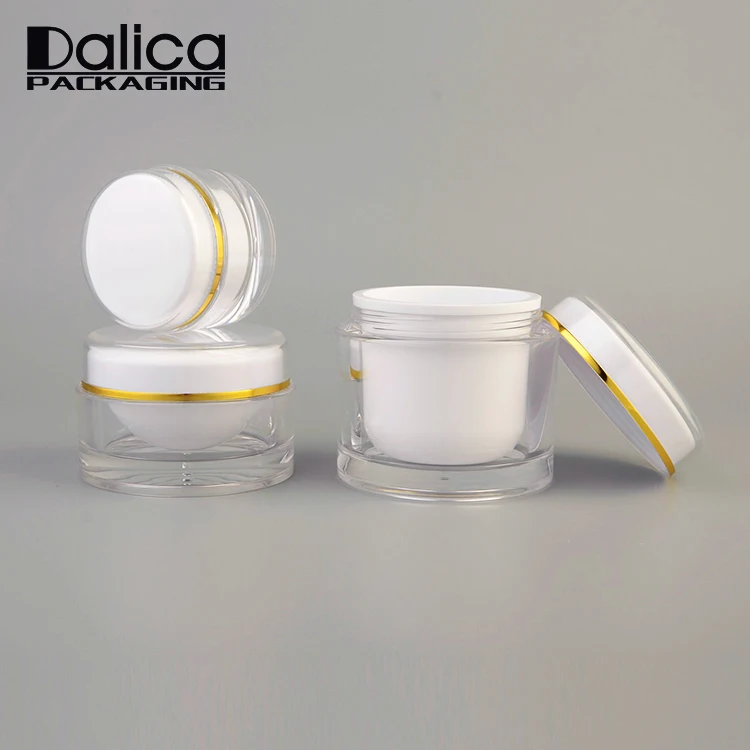 Wholesale popular luxury round empty acrylic plastic jar pot for cosmetic