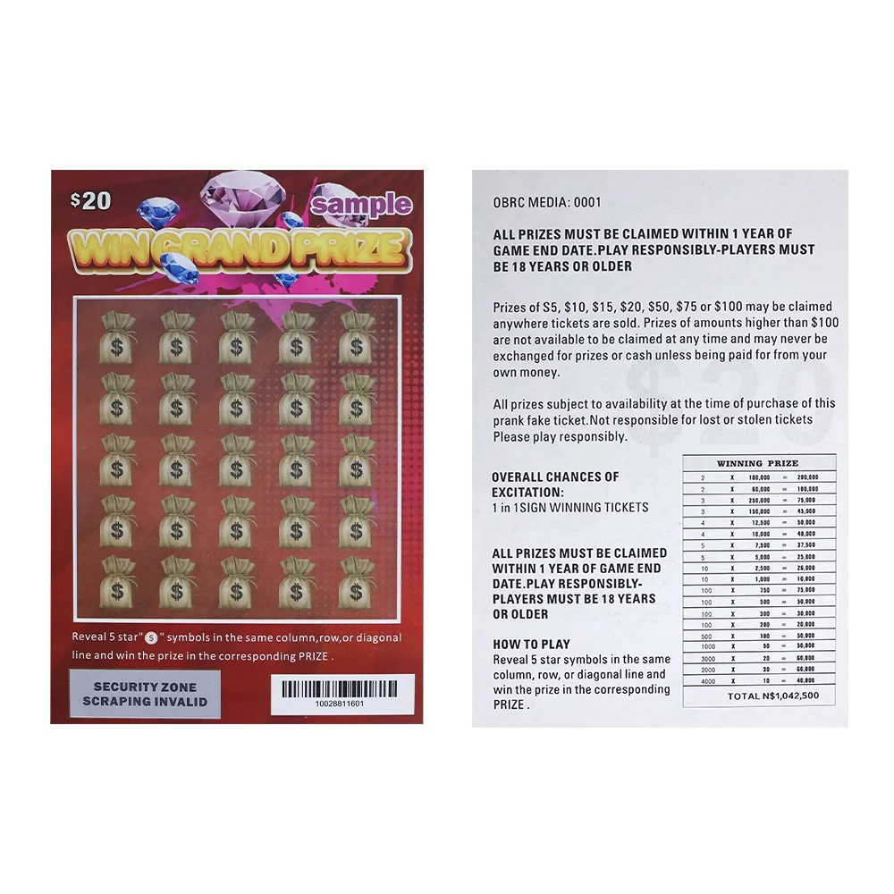 Лидер продаж Заводская индивидуальная цифровая печать дизайн скретч-карты с переменной датой выигрышных лотерейных билетов