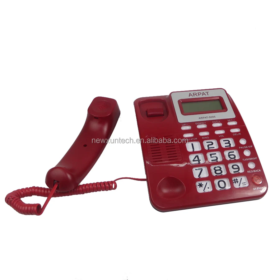 
Red big button corded phone SOS telephone for seniors 