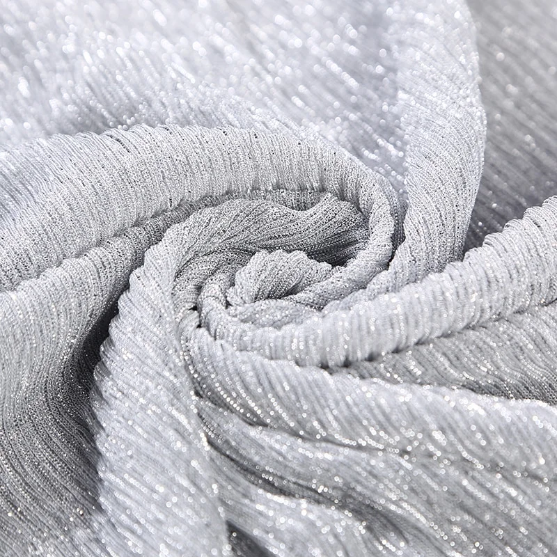 2022 New Hot Ripple Hijab Scarf shimmer sparkle Polyester Ethnic Shimmer Scarves Shawls For Women