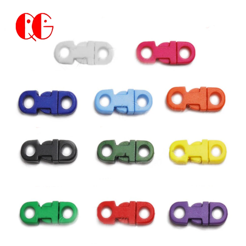 Mini Plastic 2 Hole Straight Release Buckles Belt buckle For Outdoor Backpack Garment Pets Collar Bags Camping Parts Accessories