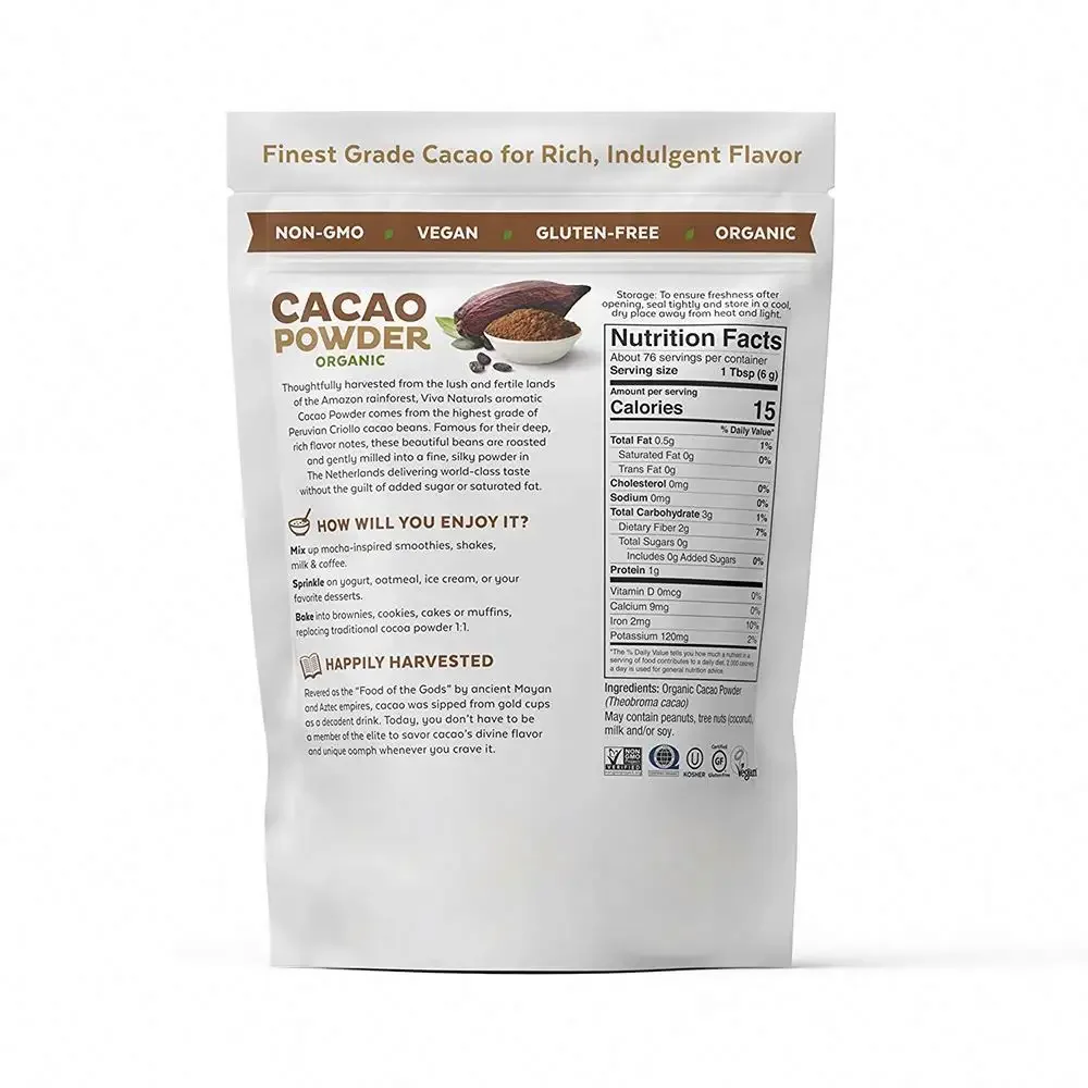 Wholesale Madagascar Vegan health Supplement Organic Premium 100% Pure Natural Cacao / Cocoa Powder For Baking