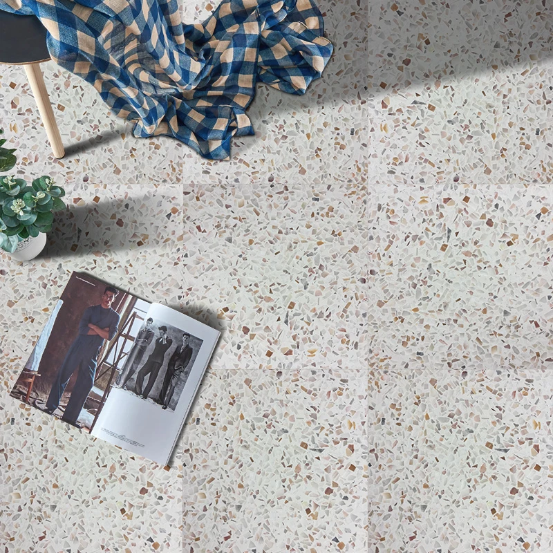 Artiles Great Quality Square Terrazzo Pattern floor sticker covering Wholesale price Self-adhesive PVC flooring tiles