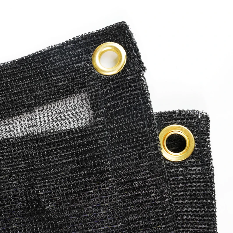 Heavy Duty Black Mesh Tarps Net For Dump Truck Tarp Sun Light Blockage and Garden