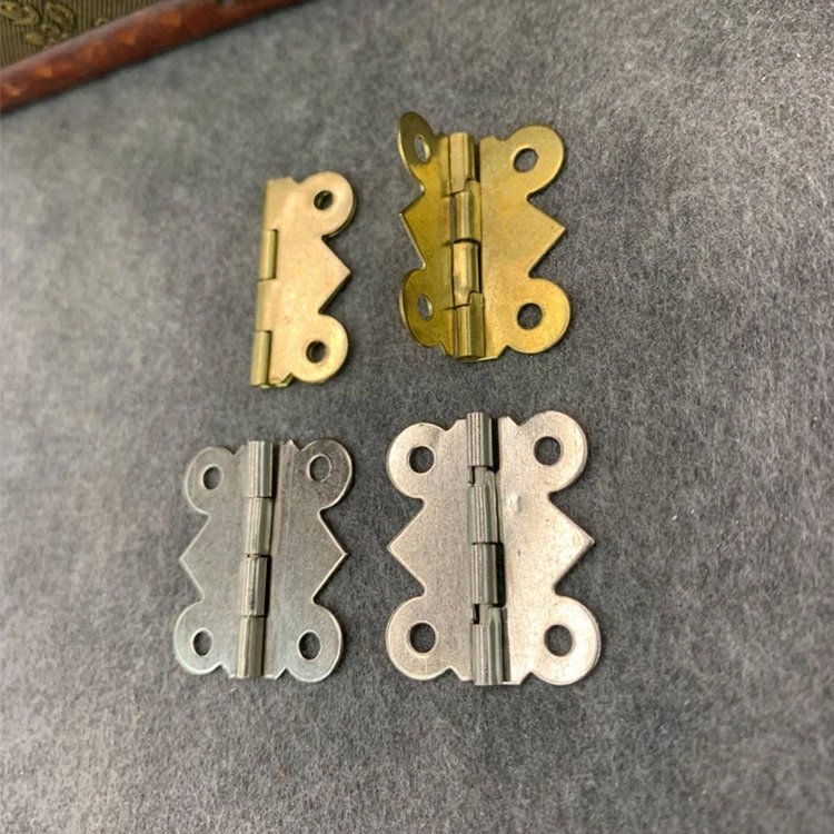 Hinges 24X21MM Small Butterfly Furniture Hinge Box Small Small Hardware Decorative Metal for Wooden Kitchen Cabinet Wood