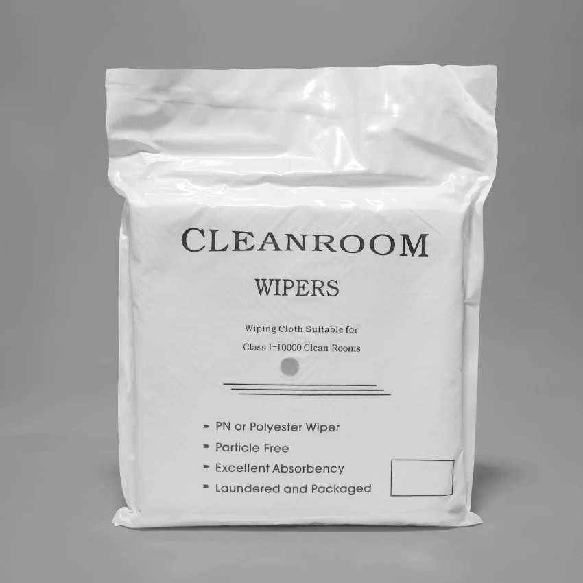 Wholesale 110 gsm Heavy Duty 2ply Polyester Cleanroom Wipes  9*9 Inch Lint Free With Laser Sealed Edge