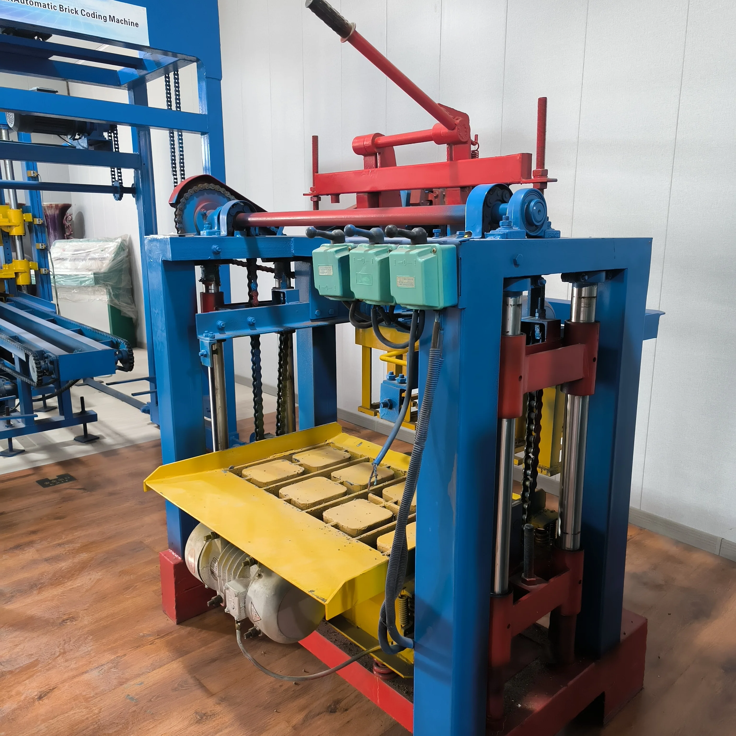 Concrete cement brick making machine Cement ventilation brick making machine Concrete block laying machine