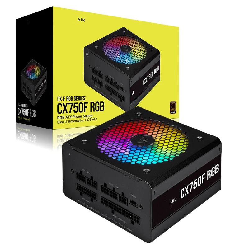 USCorsair 550W 650W 750W RGB PSU CX-F 80 Plus Bronze CX550F CX650F CX750F RGB Computer Part power supply
