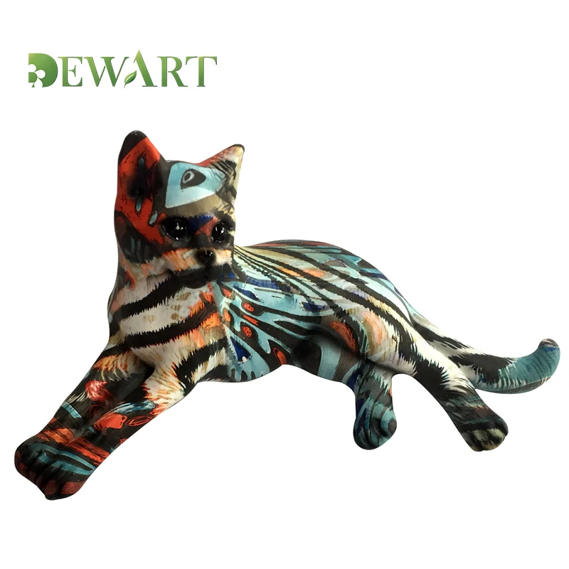 2021 3D print cat resin art crafts for table decor adorable unique design animal model for home decoration miniature statue gift