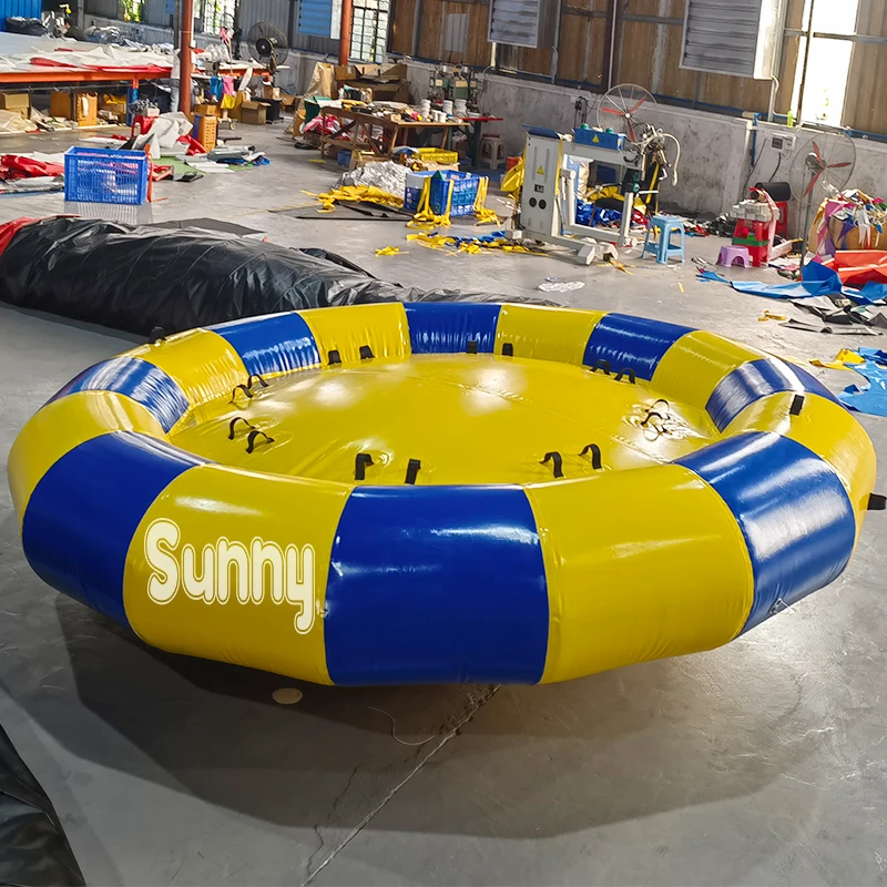 Inflatable Water UFO Towable Inflatable Disco Boat / Inflatable Flying Disco Boat Saturn for Water Sport Games