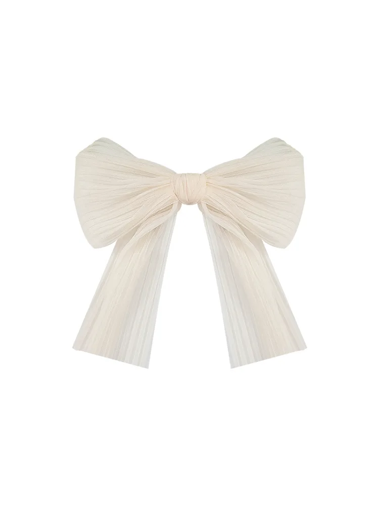 Elegant Large Bow Ribbon Hairpin Chiffon Mesh Big Bowknot Ribbon Hairband Clip Women Lady Girls Hair Clip