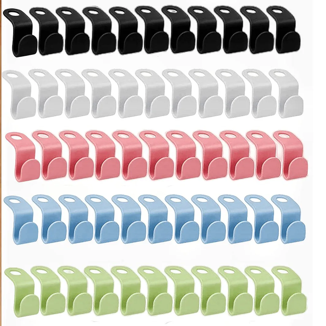 Clothes Hanger Connector Hooks Hangers Cascading Hooks Heavy Duty Connection Hooks Space Saving Hanger Extenders Clips