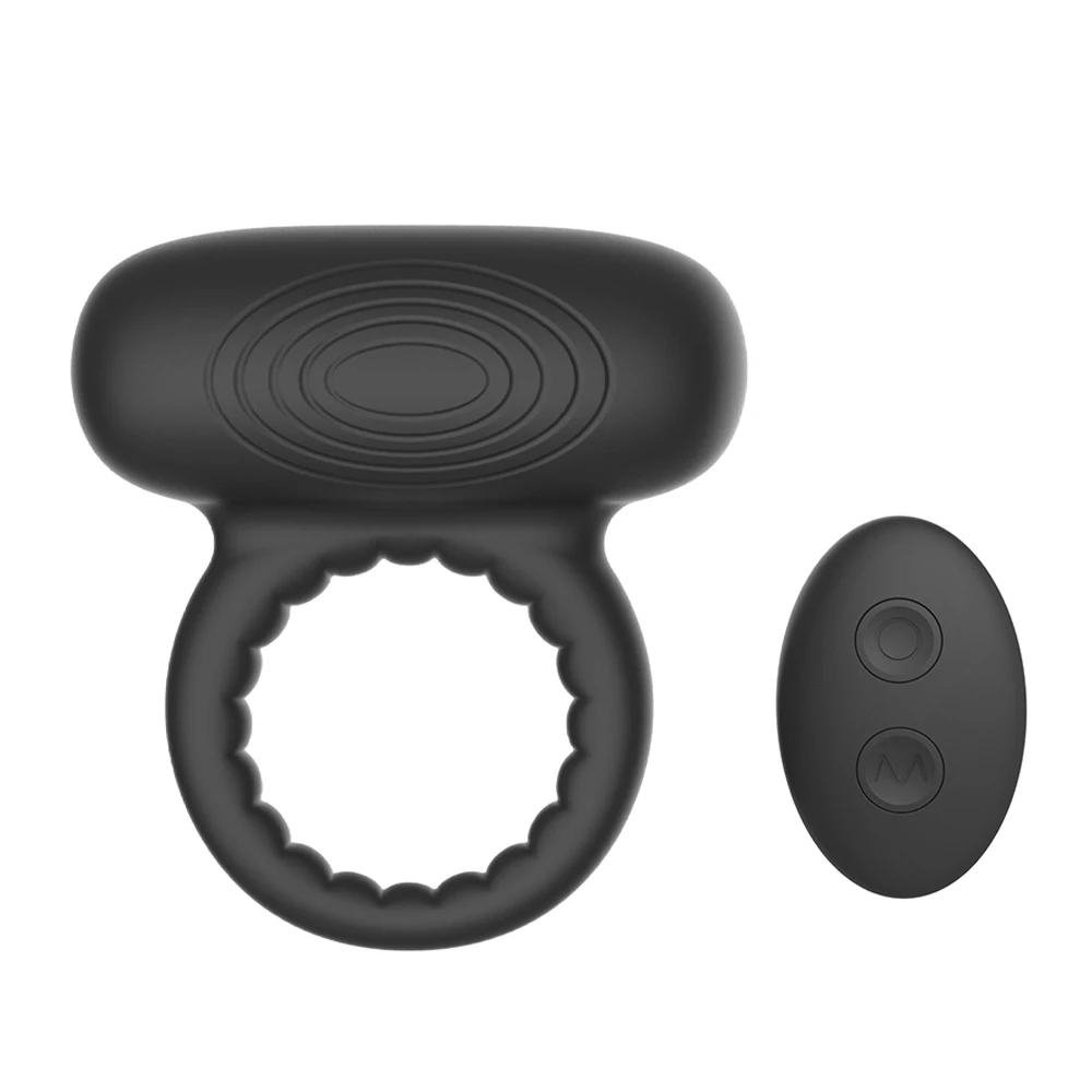 wholesale electric remote control man delay ejaculation adult vibrating male penis erection ring cock rings with clit vibrators