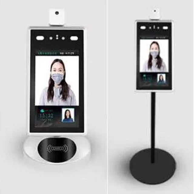 Тепловая температура обнаружения с функцией распознавания лиц контроля доступа по отпечаткам камера