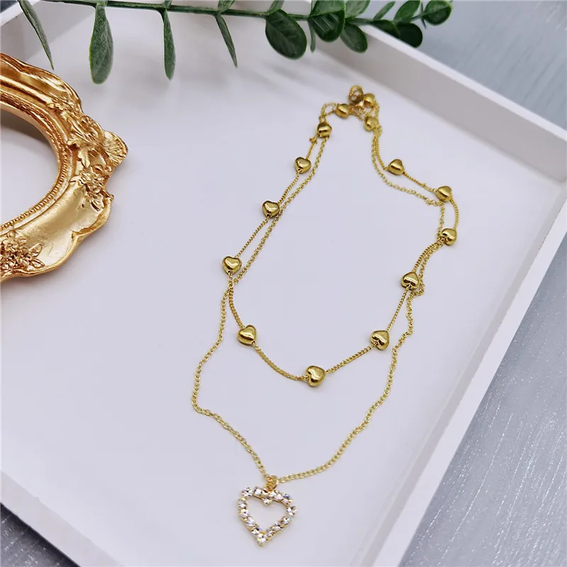 Wholesale 2021 The New Jewelry 18K pvd Gold Plated Bead Chain Necklace Necklace Card