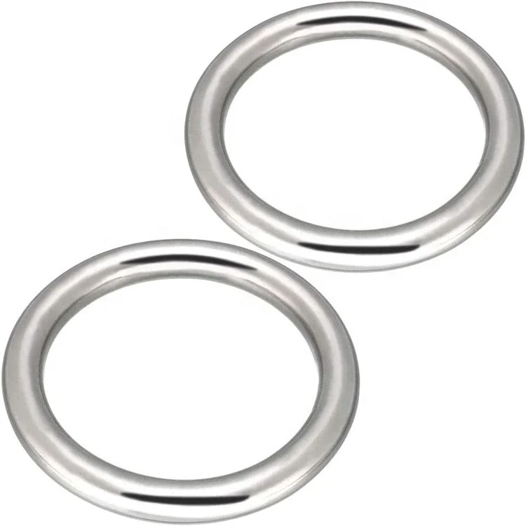 Ready to Ship High Quality Medium Mini Metal Seamless Welded Round O-Ring 304/316 Stainless Steel O Ring For Bag Strap Keychain