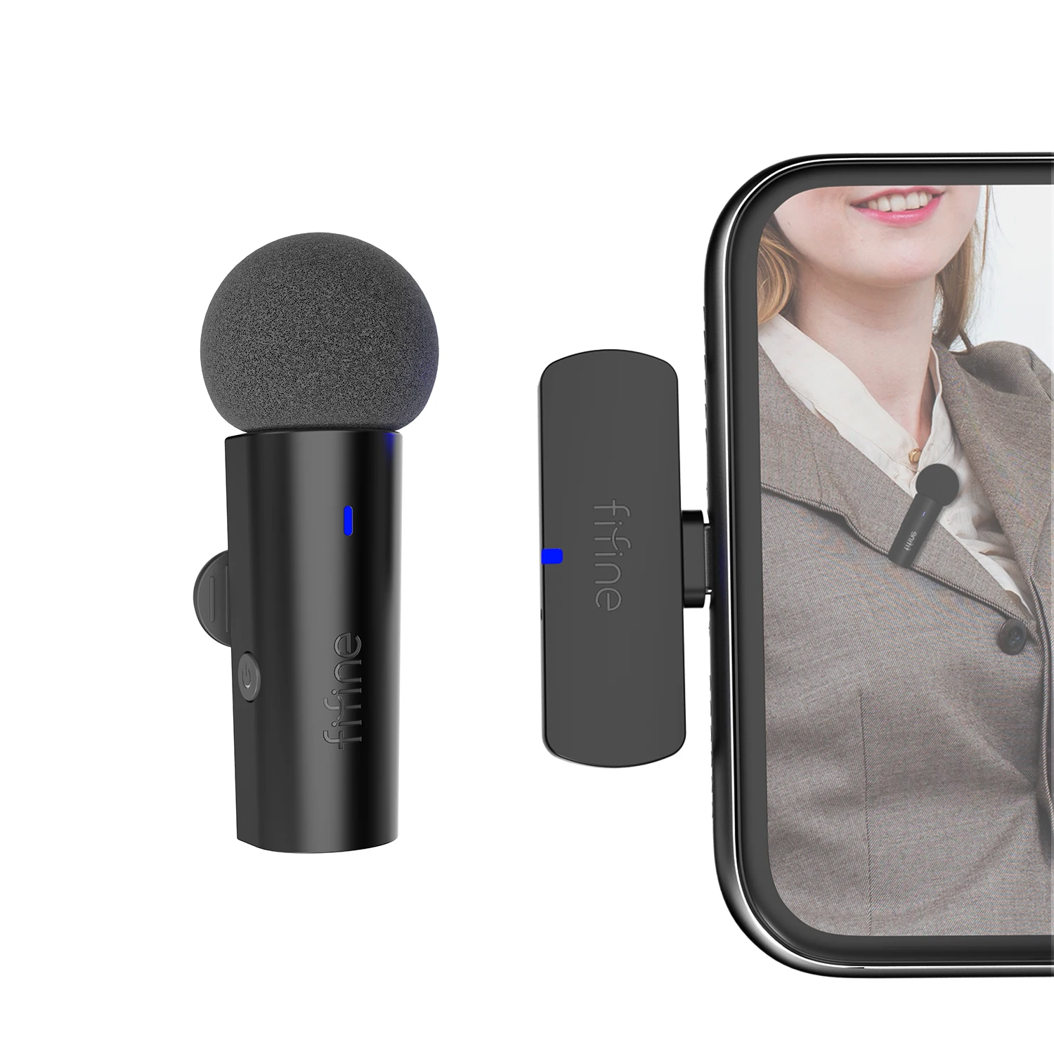 FIFINE M6 cordless mic receiver long range wireless mike clip microfono 2.4ghz wireless microphone