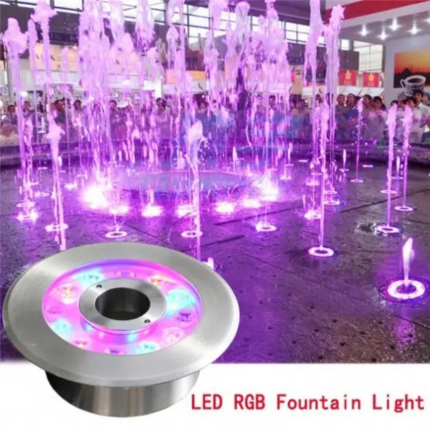 
12V 18W Small Size Waterproof IP68 Stainless Steel Under water Light LED Fountain Light For Fountains 