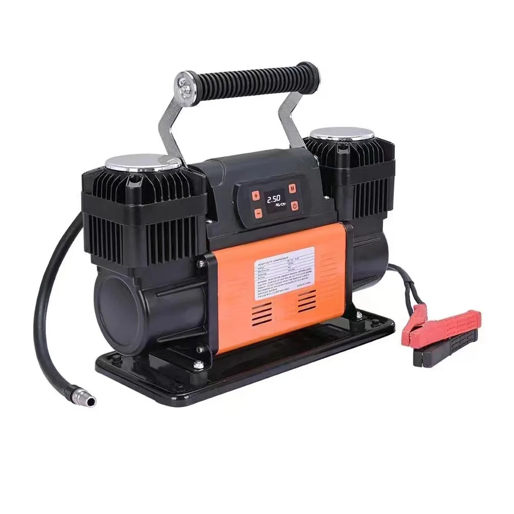 300L 12V Air Compressor w/LCD Control Panel to Preset Target Pressure, 150PSI 12.35CFM Air Pump Inflator
