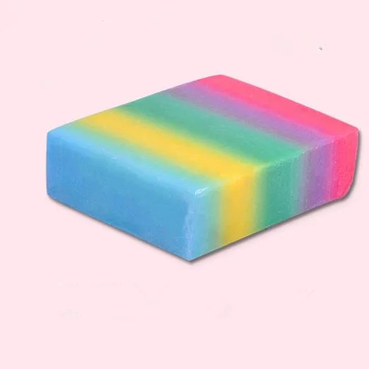 Seven colors mixed rainbow handwork cooling soap moisturizes deep cleansing essential oil soap