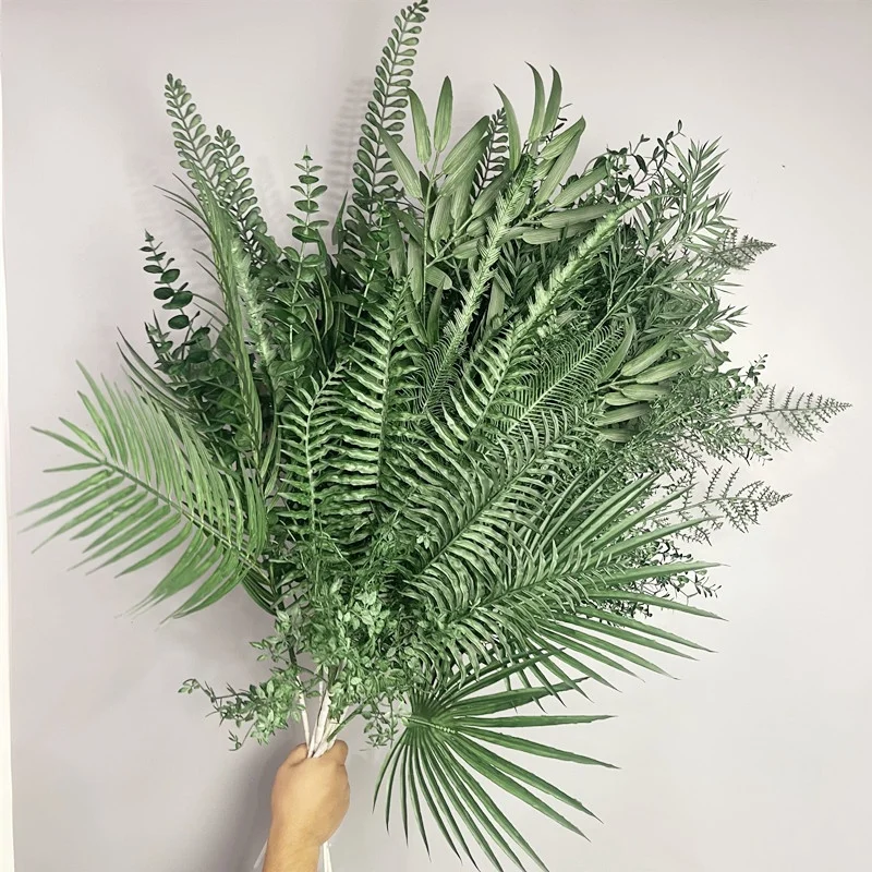 KEWEI 751 Mixed Wholesale Green Leaves Home Wedding Decor 31 Types Artificial Plants Manufacturer Wedding Plant