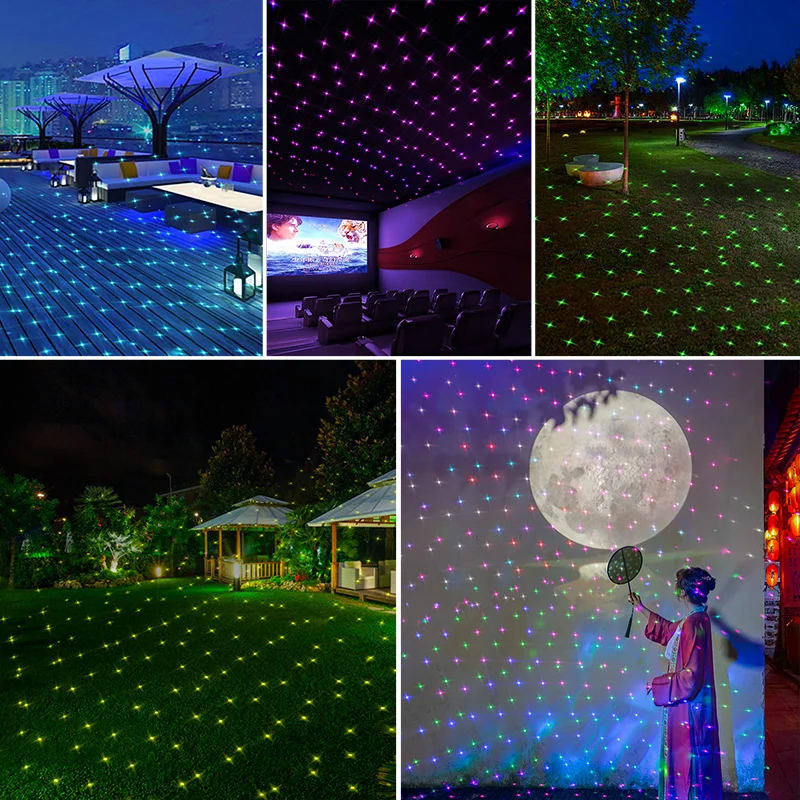 20W Dynamic firefly laser projection light outdoor romantic atmosphere light scenic park lawn lighting waterproof