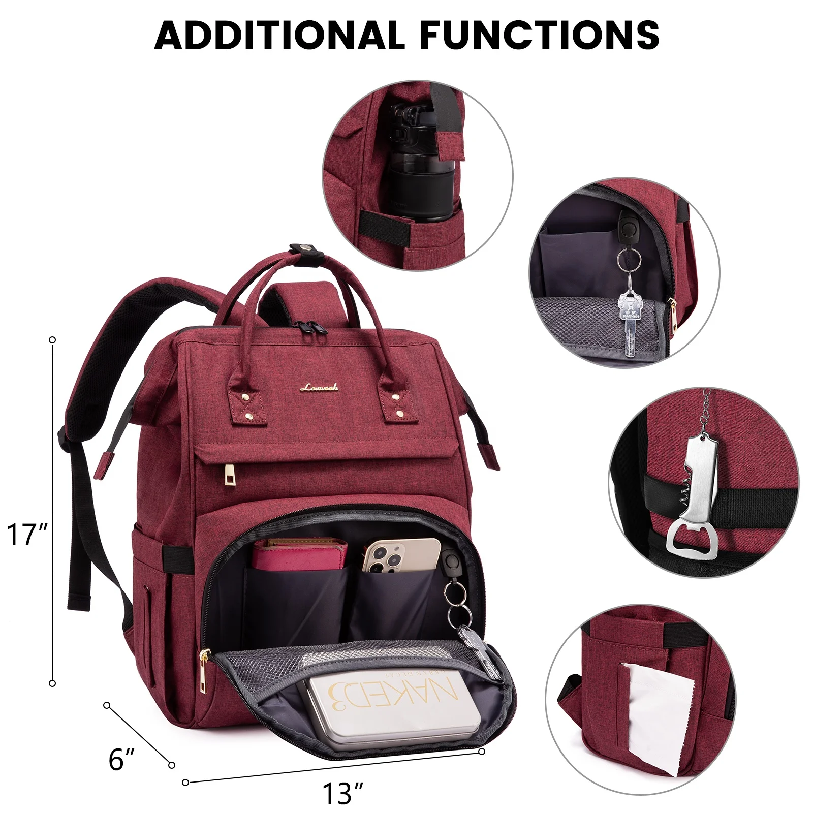 Fashion LOVEVOOK 2023 cooler backpack portable insulated bag for food large 30 cans travel lunch bag picnic women men cooler bag