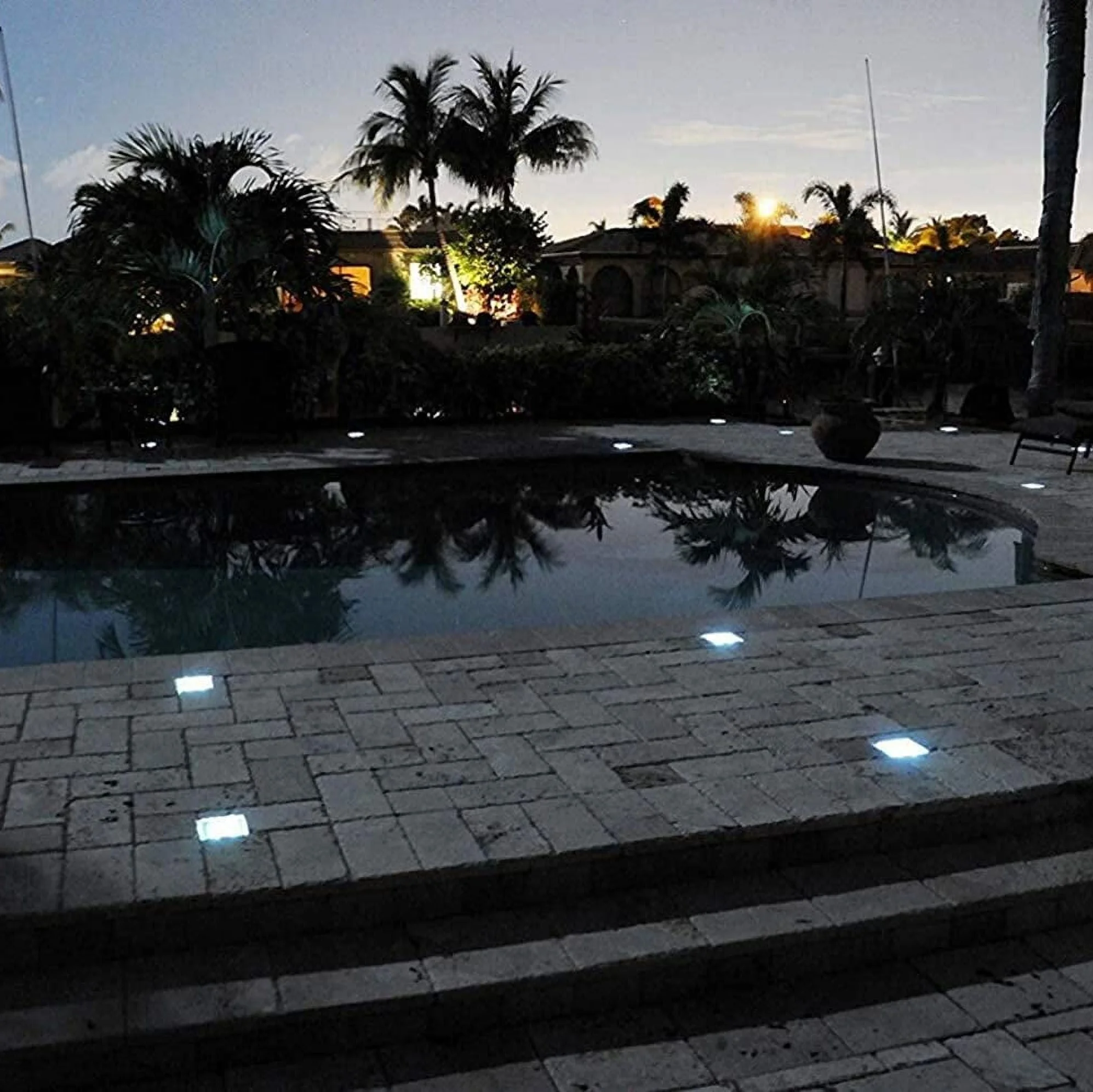 Outdoor Solar LED ground Light Solar Powered Charging brick light Waterproof IP68