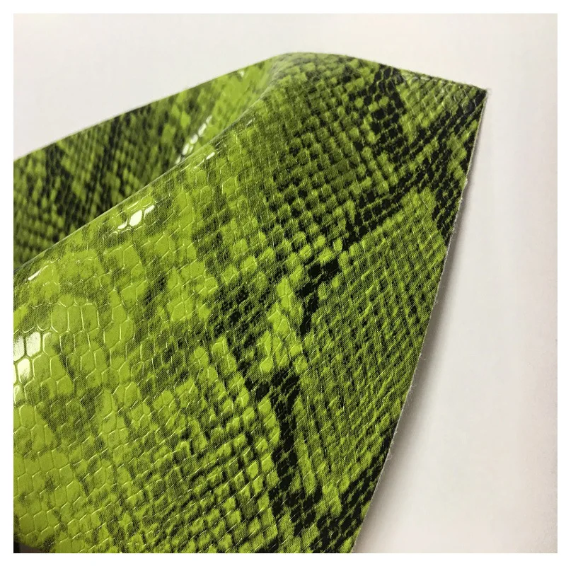 Velvet two way stretchable snake PU artificial leather for packaging box Accessories box Clothing