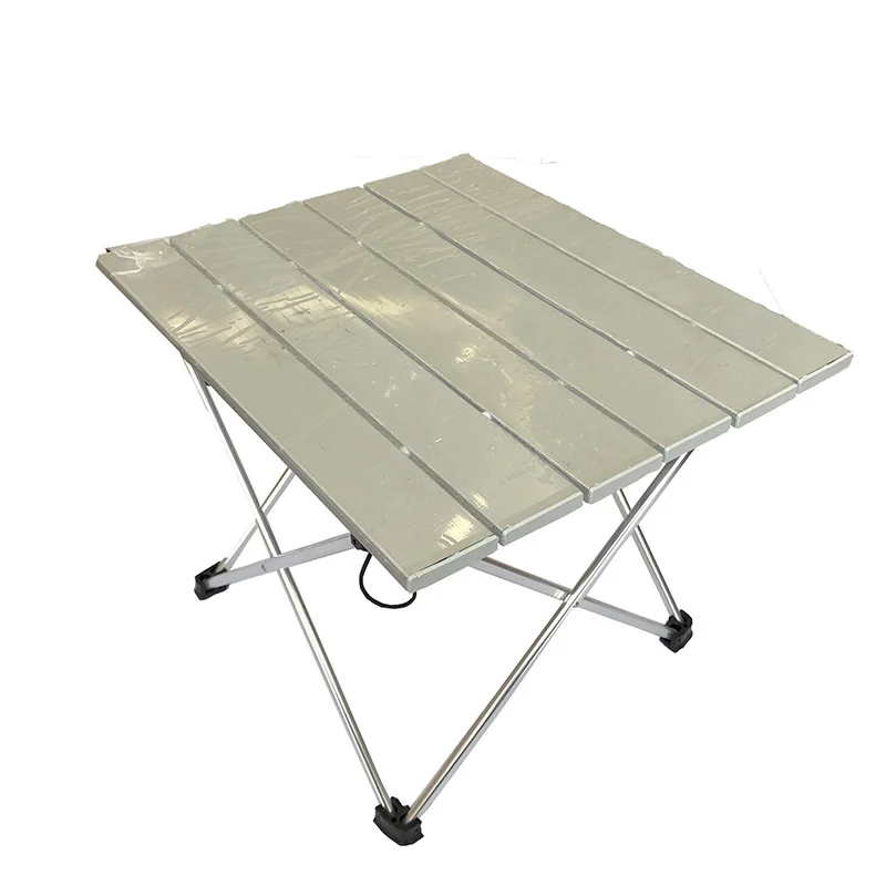 Heavy Duty Matte Large Round Adjustable Height Ultralight Luxury Wearable Aluminum Egg Roll Folding Camping Picnic Table