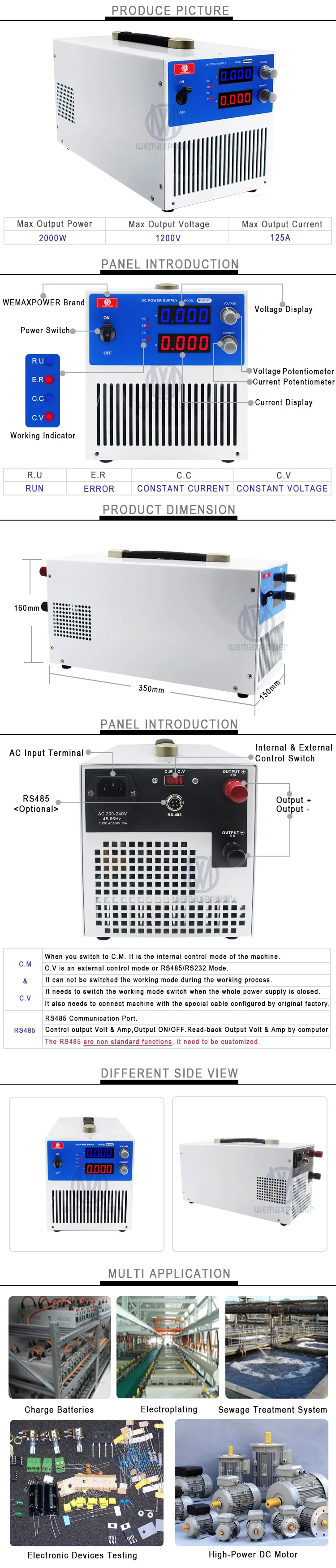 2KW Tower dc power supply