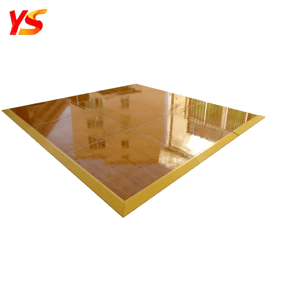 Hot Sale Elegant White Wedding Portable Wooden Glossy Dance Floor For Music Event Party Decoration